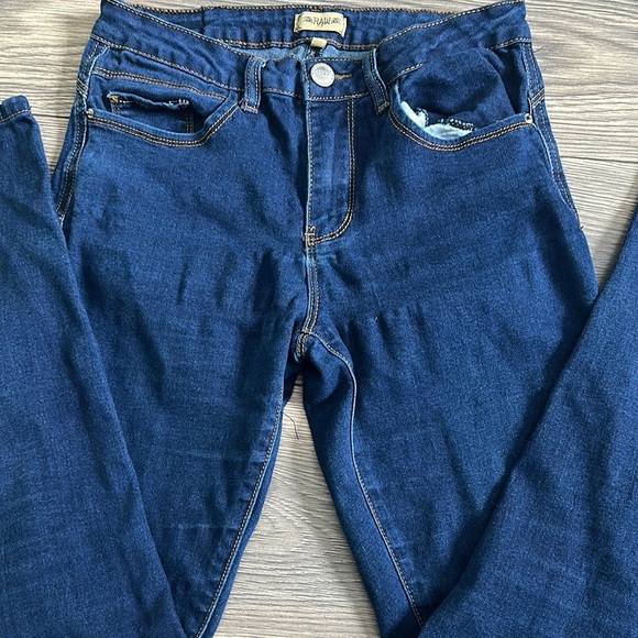Indigo Blue Skinny Jeans with Sleek Fit - Picture 3 of 8